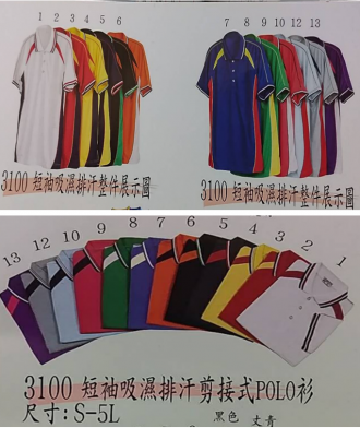 制服C3100短袖吸濕排汗